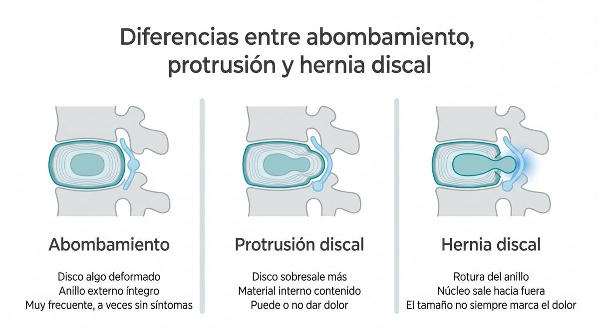 Infografía con una lista de señales de alarma en dolor de espalda que indican acudir a urgencias.
